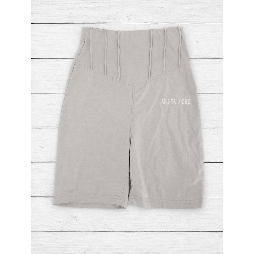 Missguided Biker Shorts Women Size 4 Grey Athletic Athleisure